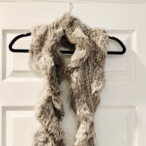 100% rabbit fur scarf
